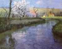 Thaulow, Frits - A French River Landscape